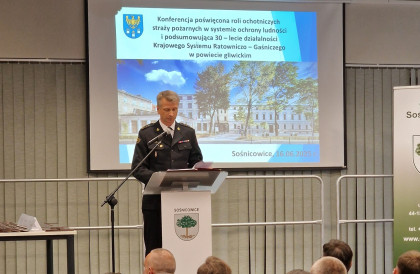 Konferencja poświęcona roli Ochotniczych Straży Pożarnych w systemie ochrony ludności.