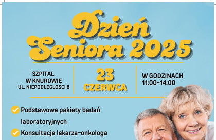 Dzień Seniora w Szpitalu w Knurowie już w najbliższy poniedziałek!